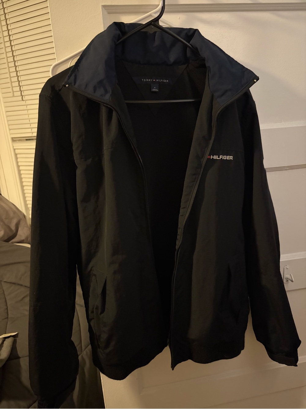 Tommy Hilfiger Men’s Black Lightweight Zip-Up Jacket